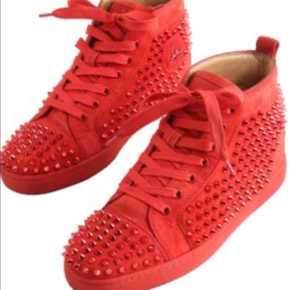 Unisex Christian louboutin red sneakers